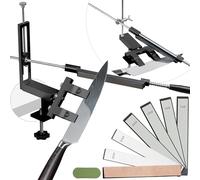 CWOVRS Knife Sharpening System, 360° Flip 2-Clamp, 2 Angle System (15°-27°)