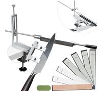 CWOVRS Knife Sharpening System, 360° Flip 2-Clamp, 2 Angle System (15°-27°)