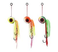 CWSDXM 3PCS Sea Fishing Jigs, 60g-200g Tai Kabura Jigs with Assist Hooks Slider Jigs (200g(7oz)-3PCS)