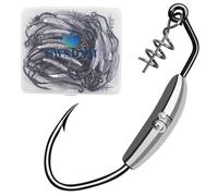 CWSDXM Twistlock Hooks, 5g EWG Fishing Weighted Hook Belly Offset Hooks for Soft Plastics Lures Worm Hooks for Bass Saltwater Freshwater