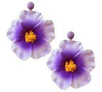 CWVHQ Bohemian Large Butterfly Orchid for Women Chic Floral Drop Earrings Artificial Flower Petal Earrings Charm Colorful Blossom Flower Bridal Wedding Holiday, 自发货, Resin, No Gemstone