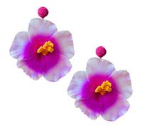 CWVHQ Bohemian Large Butterfly Orchid for Women Chic Floral Drop Earrings Artificial Flower Petal Earrings Charm Colorful Blossom Flower Bridal Wedding Holiday, 自发货, Resin, No Gemstone