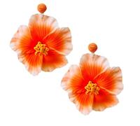 CWVHQ Bohemian Large Butterfly Orchid for Women Chic Floral Drop Earrings Artificial Flower Petal Earrings Charm Colorful Blossom Flower Bridal Wedding Holiday, 自发货, Resin, No Gemstone