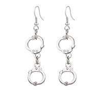 CWVHQ Handcuff Dangle Earrings Handcuffs Shape Dangle Earrings Finish Pewter On Fish Hook Earring, 自发货, Acrylic, No Gemstone