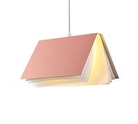 CWVYKNP 1 Pack Book Shape Pendant Lighting Pink Macaron Color Hanging Lamp Single Metal Indoor Ceiling Lamp With LED Bulb Nordic Creative Pendant Lamp For Dining Room Barn Bar Hallway Bedroom