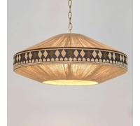 CWVYKNP American Antique Gold Hanging Chain Pendant Lights 19.7in | Coastal hemp rope Hanging Light Farmhouse Chandeliers for Kitchen Island, Foyer & Living Room Patios Gazebo Ceiling Decor