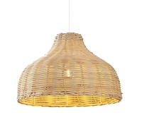 CWVYKNP Country Farmhouse Hanging Ceiling Light Fixture, Intricate Rattan Woven Pendant Lamp Vintage Bamboo Pendant Lamp Ceiling Light Chandelier For Restaurant Bar Dinner Room Beige E27 Max.60W