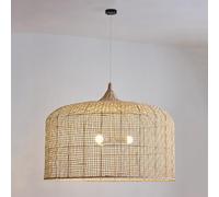 CWVYKNP Southeast Asia Rattan Chandelier Weaving Lighting Kitchen Hanging Lamp Hotel B&B Wicker Pendant Lights Natural Rattan Basket Hanging Lamp Large Light Fixtures for Dining Living Room Porch
