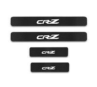 CWWHY 4 Pcs Carbon Fiber Car Door Sill Protector for Ho-nda CR-Z, Welcome Pedal Scuff Guard Non-Slip Auto Styling Decoration Accessory, White