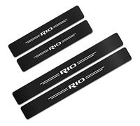 CWWHY 4 Pcs Carbon Fiber Car Door Sill Protector for Kia Rio 3 4 K2 K3 X-Line, Welcome Pedal Scuff Guard Non-Slip Auto Styling Decoration Accessory, White