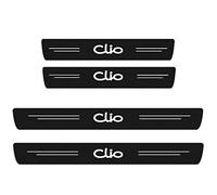 CWWHY 4 Pcs Carbon Fiber Car Door Sill Protector for Ren-Ault Clio 2 3 4 5 Sport RS Line 2021-1998, Welcome Pedal Scuff Guard Non-Slip Auto Styling Decoration Accessory, White