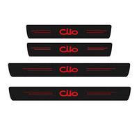 CWWHY 4 Pcs Carbon Fiber Car Door Sill Protector for Ren-Ault Clio 2 3 4 5 Sport RS Line 2021-1998, Welcome Pedal Scuff Guard Non-Slip Auto Styling Decoration Accessory