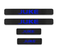 CWWHY 4 Pcs Carbon Fiber Car Door Sill Protector Stickers for NIS-san Juke, Welcome Pedal Kick Plates Scuff Guard Non-Slip Auto Styling Accessories, Blue