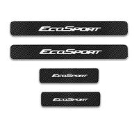 CWWHY 4 Pcs Carbon Fiber Door Sill Protector for Ford ECOSPORT, Car Threshold Edge Non-Slip Scuff Guard Protection Strip Sticker, Auto Styling Decoration Accessories, White