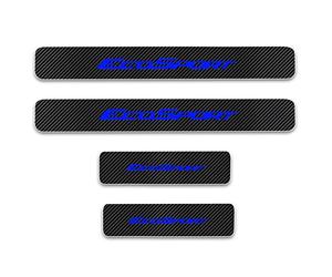 CWWHY 4 Pcs Carbon Fiber Door Sill Protector for Ford ECOSPORT, Car Threshold Edge Non-Slip Scuff Guard Protection Strip Sticker, Auto Styling Decoration Accessories