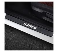 CWWHY 4Pcs Car Outer Door Sill Protector Kick Plates for Suz-uki Ignis, Carbon Fiber Scuff Guard Threshold Cover Entry Guards Trim Auto Anti-Scratch Accessories, Black