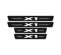 CWWHY Car Carbon Fiber Door Sill Protector for B-MW X1 E84 F48 2009-2020 Carbon Fiber Vinyl Stickers Auto Accessories Door Threshold Plate Stickers 4Pcs Car Door Sill Scuff Plate, Black