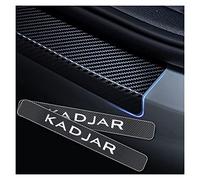 CWWHY Car Carbon Fiber Door Sill Protector for Ren-Ault KADJAR Carbon Fiber Vinyl Stickers Auto Accessories Door Threshold Plate Stickers 4Pcs Car Door Sill Scuff Plate, White
