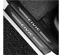 CWWHY Car Door Sill Protector for Ho-nda Civic 7 8 9 10 2021 2020 2019 2018 2017 2016 2015 2014-2001 4PCS Car Door Sill Scuff Plate Carbon Fiber Stickers Accessories, Black