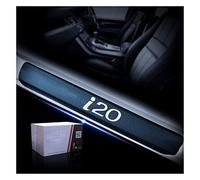CWWHY Car Door Sill Protector for Hyun-dai I20 4PCS Car Door Sill Scuff Plate Carbon Fiber Stickers Accessories, White
