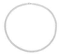 CWWYQ 1 Pcs Silver Cuban Link Chain, 316L Stainless Steel Boys Silver Chain Necklace, Italian Miami Chunky Thick Curb Link Gift, Men Cuban Chains Necklace, Stainless Steel Neck Chains for Men Women