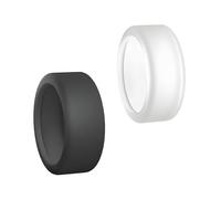 CWWYQ 2 Pcs Ring Protector, Silicone Rings Woman, Anti-Scratch Elastic Case Finger Wrapper, Silicone Covers Protectors for Oura Rings for Women and Men (White, Black)