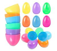 CWWYQ 24 Pcs Easter Eggs, Fillable Easter Eggs, Colourful Fillable Gift Surprise, Filled with Novelty, Party Favor, Basket Stuffers, Kitchen Pretend Play Game