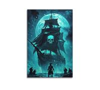 CWXBXQQ Pirates of The Caribbean Art Poster2 Poster Decorative Painting Canvas Wall Posters And Art Picture Print Modern Family Bedroom Decor Posters 08x12inch(20x30cm)