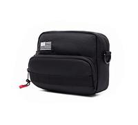 CWXEDN Motorcycle Handlebar Bag,Harley Handlebar Bag American Flag Tool Bag,Universal Fork Bag,Black Sissy Bar Bag,Bicycle Handlebar Bag,Front Storage Accessory Bag for Cruiser Softail Dyna Sportsters
