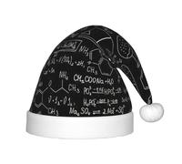 CWYHDUDOH Abstract Science Chemistry Illustration 3D Print Christmas Elf Hat for Kids Xmas Cap Holiday Party New Year Costume Accessories