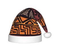 CWYHDUDOH African Mud Cloth Tribal Print Christmas Elf Hat for Kids Xmas Cap Holiday Party New Year Costume Accessories