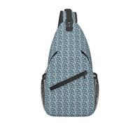 CWYHDUDOH Blue Hexagons and DiamondsPrint Cross Chest Bag for Men Women Daily Commute Hiking Gym Diagonally Sling Backpack