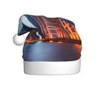 CWYHDUDOH Chicago Illinois Usa Print Xmas Hat Adult Christmas for Holiday New Year Celebrations Party Seasonal Decor