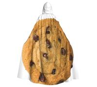 CWYHDUDOH Chocolate Cookie Print Fits Full Length Hooded Unisex Cloak For Halloween Cosplay Renaissance Festivals
