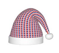 CWYHDUDOH French flag Print Christmas Elf Hat for Kids Xmas Cap Holiday Party New Year Costume Accessories