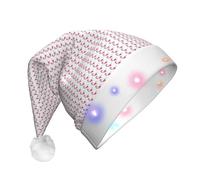 CWYHDUDOH Hello Glasses Flamingo Print Led Christmas Hat Unisex Adult Santa Hats Party Decor Holiday Costume Accessory