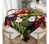 CWYHDUDOH Introduction of various vegetables Print Square Table Cover Dining Room Kitchen Wedding Party Indoor and Outdoor Home Decor