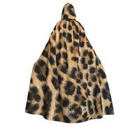 CWYHDUDOH Rough Leopard Print Print Fits Full Length Hooded Unisex Cloak For Halloween Cosplay Renaissance Festivals