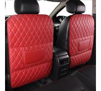 CWYLF 2PCS Car Kick Mats & Seat Back Protectors for Opel Astra L 2021-, Car Seat Back Anti Kick Pad with Storage Protects Upholstery from Mud,Red