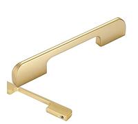 CWYP-40 Gold Drawer Pulls, Kitchen Cabinet Handles Solid Aluminum Alloy,Length:60mm-1200mm Furniture Pull Bow Shaped Cupboard Handles Wardrobe Handlees Cabinet Pulls, 2pcs (Length: 116mm(4-1/2"))
