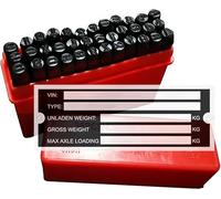 cwZhen Trailer Blank VIN & Weight Chassis Plate with 4mm Steel Die Metal Number & Letter Stamp Punch Set（One Set）