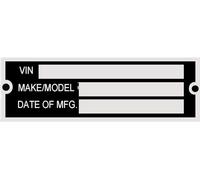 cwZhen Trailer VIN ID Plate Data TAG Blank Model Identification VIN Serial Number, Model, Date of MFG and GVWR, Tailgating id Plate for Cargo Carriers Trucks Boats