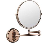 CWZMQK Makeup 8-inch Two-Sided Swivel Wall Mounted Extending Folding Bathroom Shaving Cosmetic Make Up Mirror- Magnification Color Chrome Size 1X/ (Colo