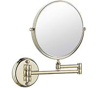 CWZMQK Makeup 8-inch Two-Sided Swivel Wall Mounted Extending Folding Bathroom Shaving Cosmetic Make Up Mirror- Magnification Color Chrome Size 1X/ (Colo