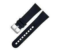 CWZZWS 23.0Mm Fluorous Rubber Soft Watch Band For Blancpain Strap Fifty Fathoms 5000 5015 Black Watch Belt Bracelets Replacement watch strap