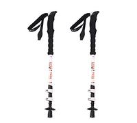 CWZZWS 2pc Pack Trekking Poles - Carbon Fiber Telescopic Walking Sticks with Quick Lock System and Extended EVA Grips, Ultralight Hiking Poles for Backpackin