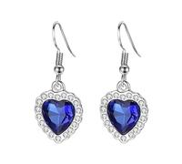 CWZZWS 925 Sterling Silver 3 Piece Set Pave Heart Necklace For Women, Exquisite Rhinestone Heart Necklace Bracelet Set - Zircon Pave Necklace, Reunion Heart Necklace For Valentine Birthday Christmas