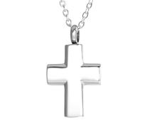 CWZZWS 925 Sterling Silver Cross Urn Necklace for Women and Men, Urn Necklace for Ashes with Cross Locket Cremation Memorial Prayer Cross Necklace for Ashes Necklaces
