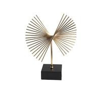 CWZZWS Art Decorative Nordic Minimalist Geometric Metal Ornaments Modern Living Room Study Creative Abstract Home Accessories Ornament Figurine (Size : M)