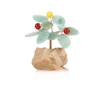 CWZZWS Artificial Plants Small Stone Pot Money Tree Feng Shui Crystal Bonsai Tree Gemstone Tree Ornament for Home Office Decoration Wealth Healing Gift Artificial House Plants (Color : C)